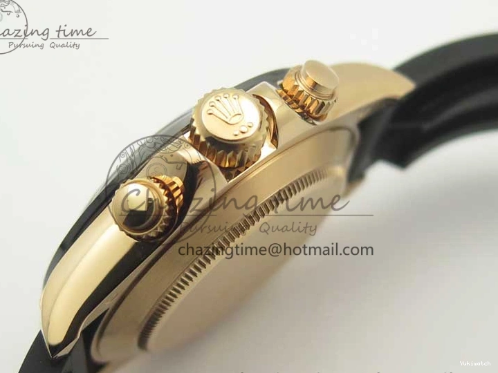 Best Dial ARF Clone Black Gold Rubber Rose On 1:1 Edition Super V2 Daytona 116515 Strap A4130 0225